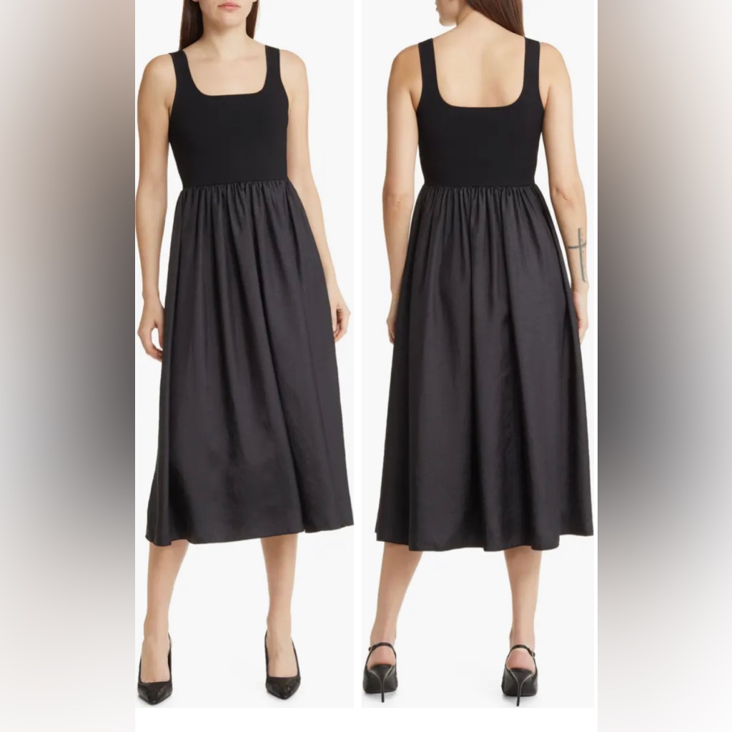 Theory (S) Fitted Bodice With Swishy Skirt And A-Line Dress
